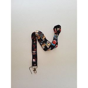 I5. Japan Anime Demon Slayer Kimetsu no Yaiba Characters Black Lanyard & Clip A